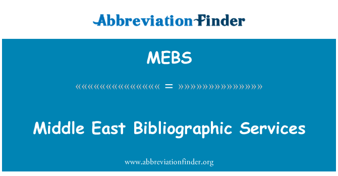 MEBS: Sèvis Bibliographiques Mwayen Oryan