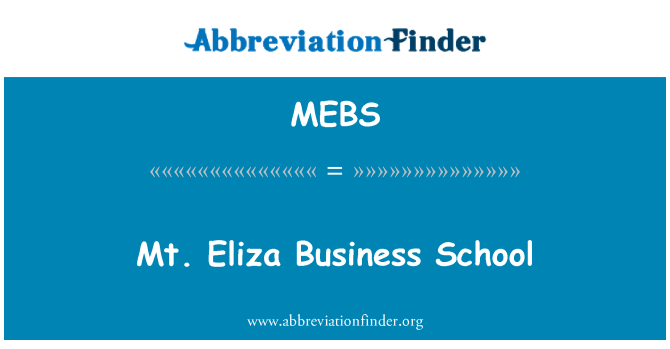 MEBS: Mt. Eliza Business School