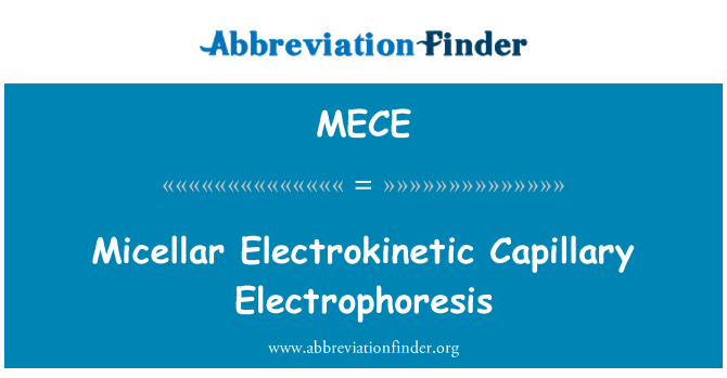 MECE: Micellar elektrokinetiske kapillær elektroforese