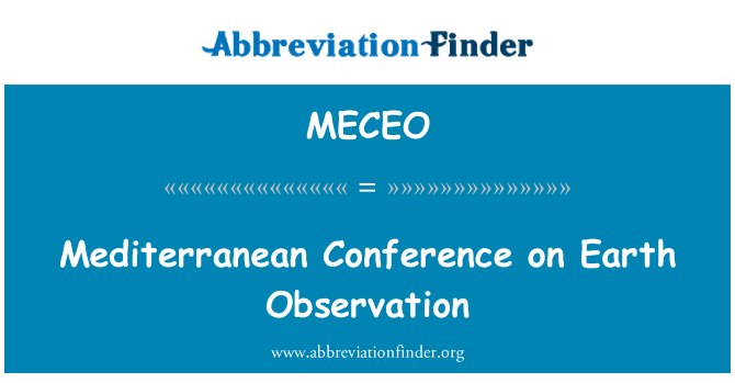 MECEO: Mediterranean Conference on Earth Observation