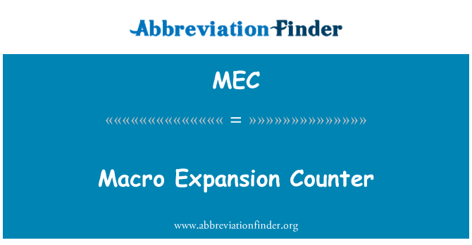 MEC: Makro Expansion Counter