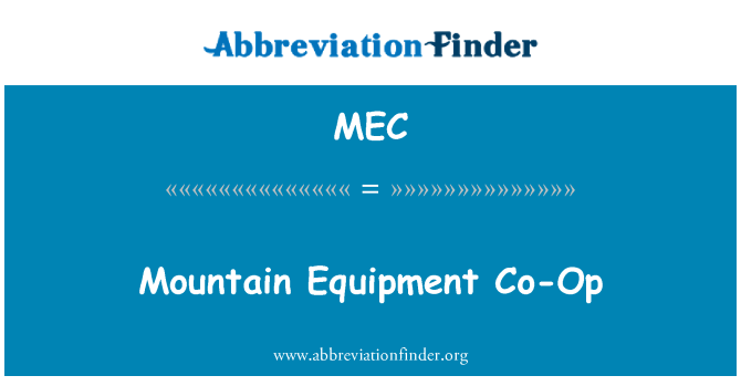 MEC: Mountain laitteet Co-Op