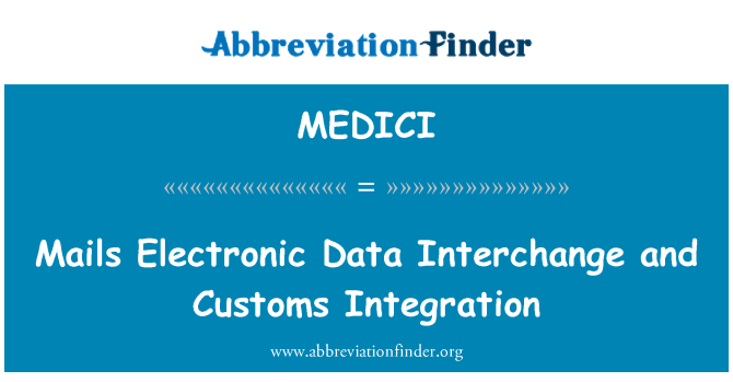 MEDICI: Mails elektronischer Datenaustausch und Zoll-Integration