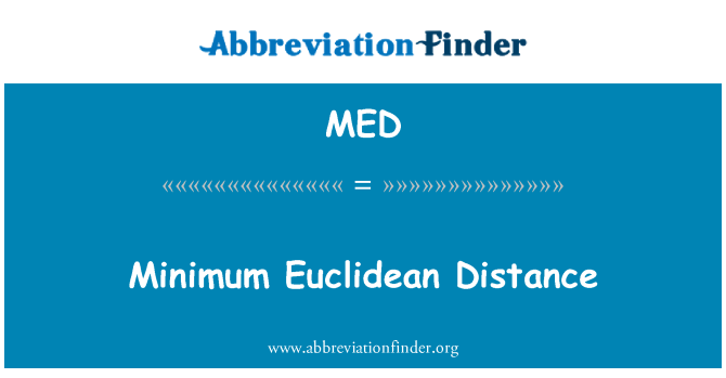 MED: Minimālais Eiklīda attālumu