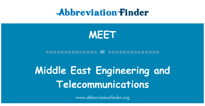 MEET: Nahost-Technik und Telekommunikation