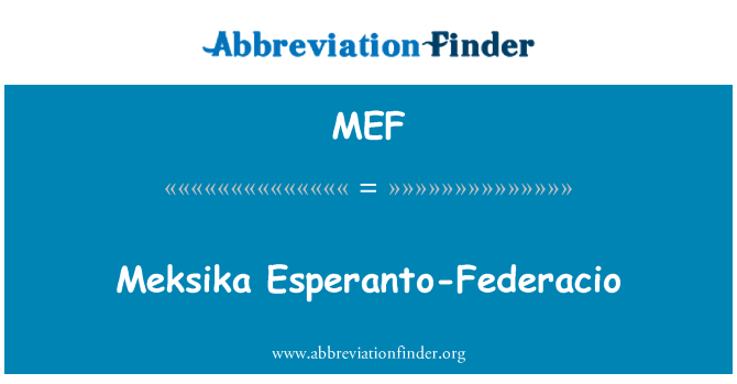 MEF: Meksika Esperanto-Federacio