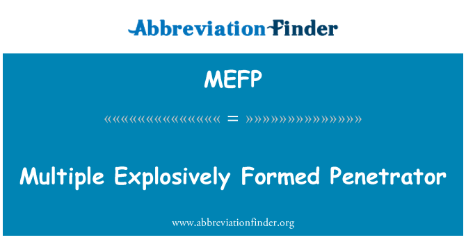 MEFP: Kelis sprogimo susiformavo Penetrator