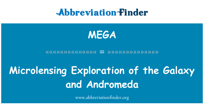 MEGA: Eksplorasyon Microlensing galaksi an ak Andromeda