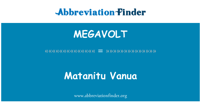 MEGAVOLT: Matanitu Vanua