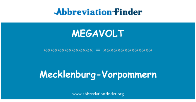 MEGAVOLT: Mecklenburg-Vorpommern