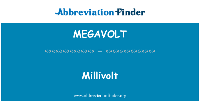 MEGAVOLT: Σε MV