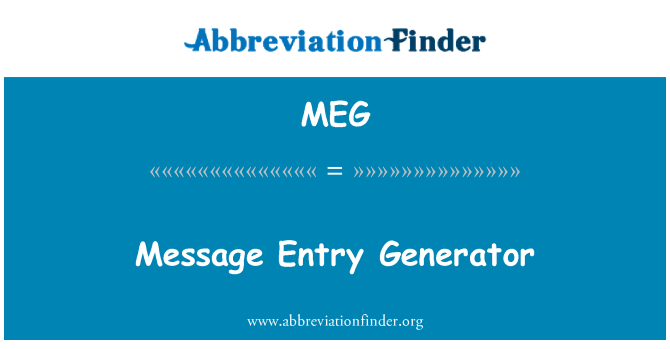 MEG: Generador d'entrada missatge