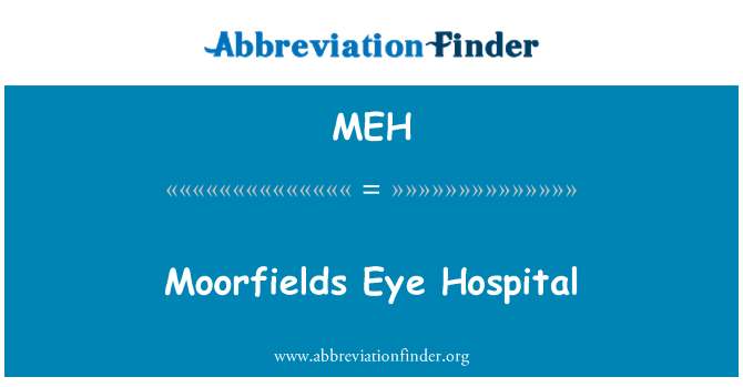 MEH: Sptar ta ' l-għajnejn Moorfields