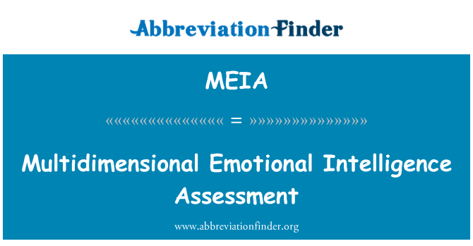 MEIA: Penilaian multidimensi kecerdasan emosional