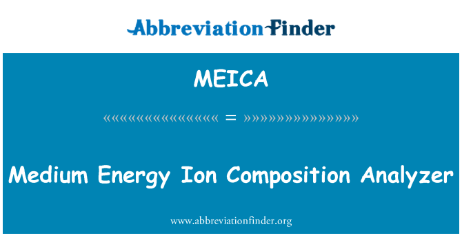 MEICA: محلل تكوين أيون الطاقة المتوسطة