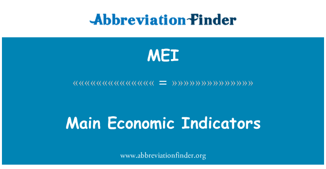 MEI: Glavni ekonomski indikatori