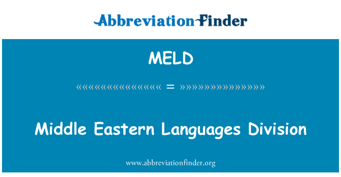 MELD: Nahöstlichen Sprachen Division