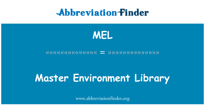 MEL: Biblioteca de mediu Master