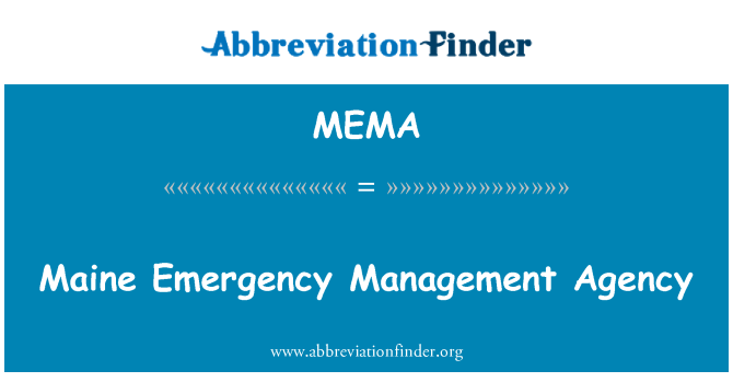 MEMA: Maine Emergency Management Agency