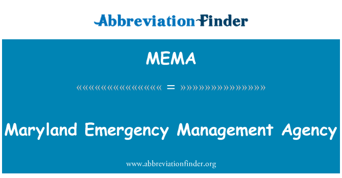 MEMA: Maryland Emergency Management Agency