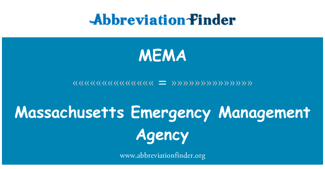 MEMA: Massachusetts Katasztrófavédelmi Ügynökséget