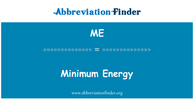 ME: Minimalne energetske