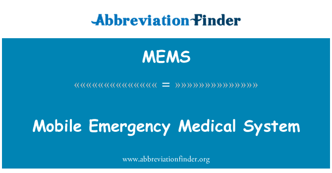 MEMS: Système médical d'urgence mobile