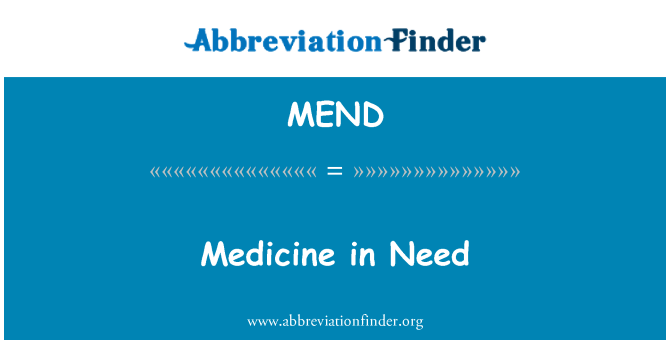 MEND: Medicine v stiski