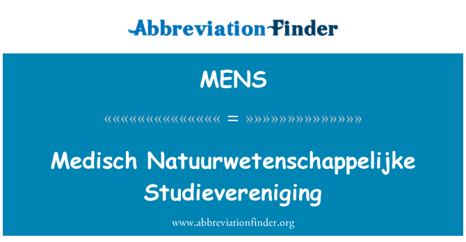 MENS: Medisch Natuurwetenschappelijke Studievereniging