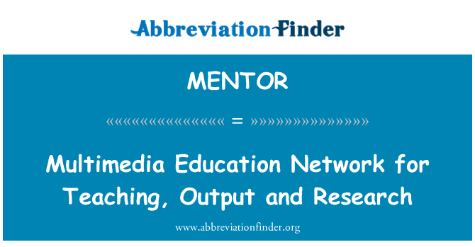 MENTOR: Multimedia Education Network for Teaching, Output and Research