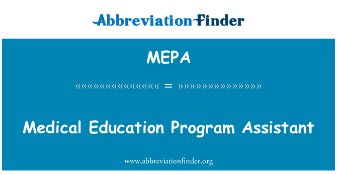 MEPA: Lékařské vzdělání Program asistent