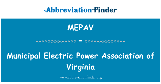 MEPAV: Associazione di energia elettrica municipale della Virginia