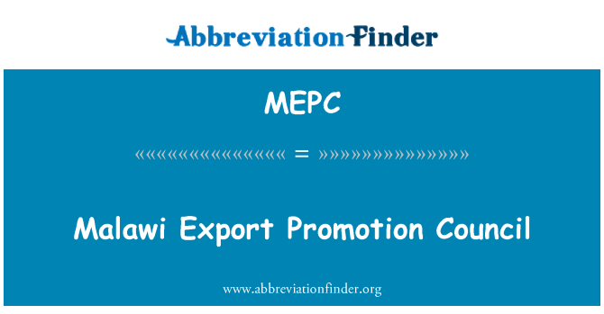 MEPC: Malawi vientineuvoston edistäminen