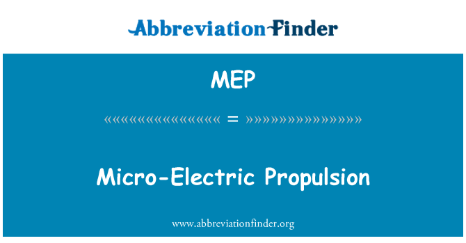 MEP: Mikro elektrický pohon