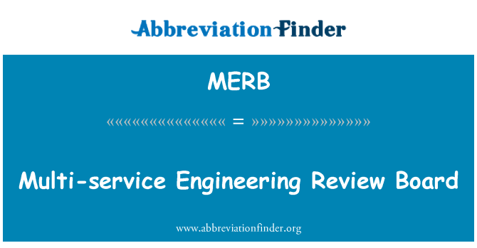 MERB: Το Συμβούλιο επιθεώρησης πολλαπλών υπηρεσιών μηχανικής
