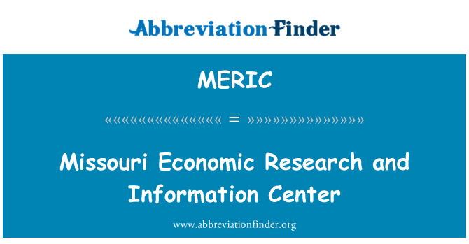 MERIC: Missouri Economic Research and Information Center