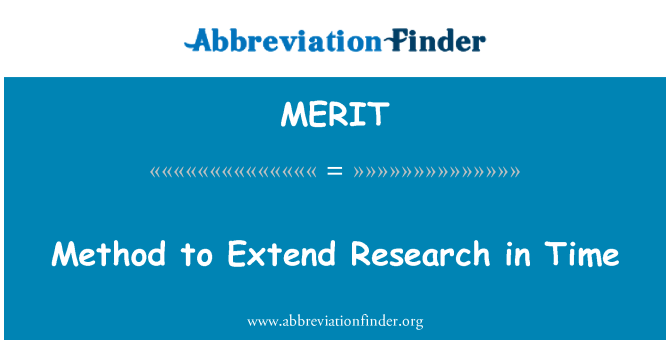 MERIT: Metodo per estendere la ricerca in tempo