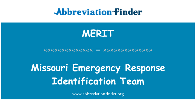 MERIT: Missouri havarijní identifikace tým