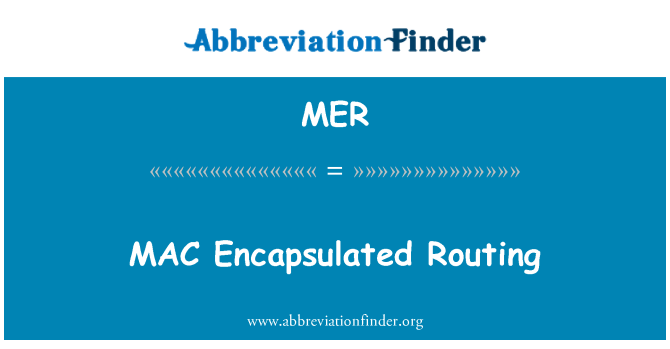 MER: MAC Encapsulated Routing