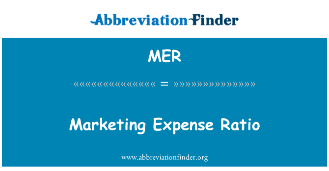 MER: Ratio des frais de commercialisation