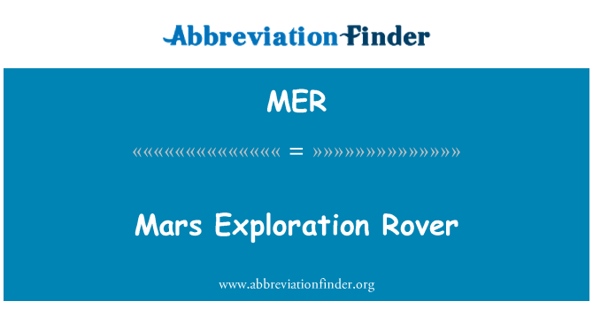 MER: Εξερεύνησης του Αρη Rover