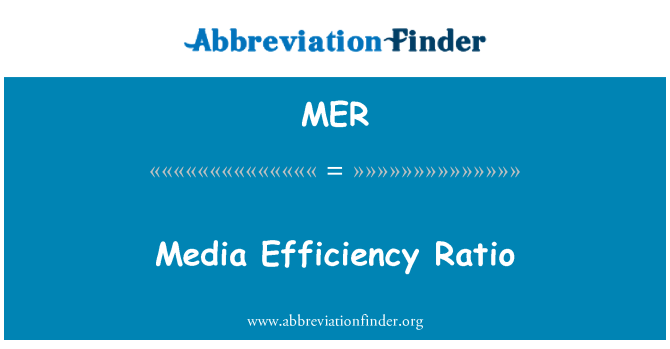 MER: Rácio de eficiência de mídia