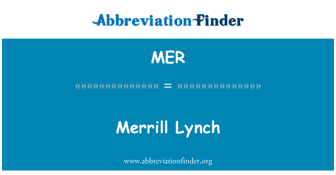 MER: เมอร์ริล Lynch