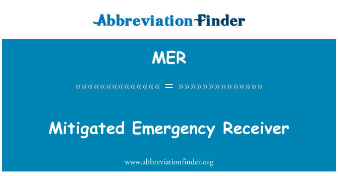 MER: Riċevitur emerġenza mitigati