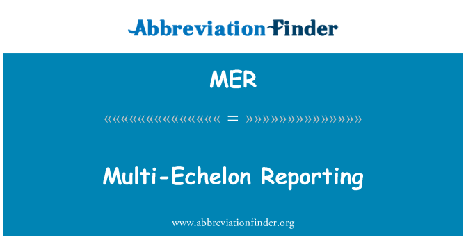 MER: Více Echelonu hlášení