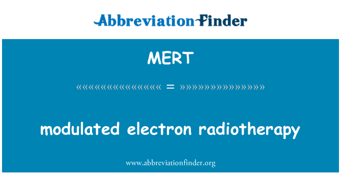 MERT: modulovaný elektronové radioterapie