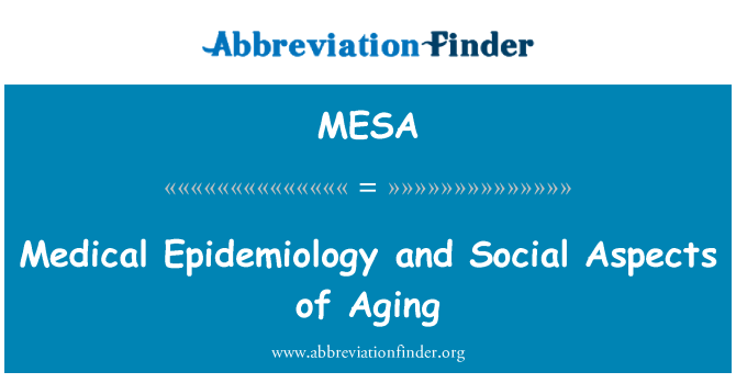 MESA: Medical Epidemiology and Social Aspects of Aging