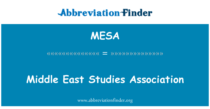 MESA: Middle East Studies Association