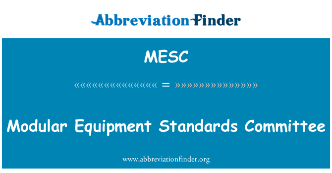 MESC: Comitè d'estàndards d'equips modulars