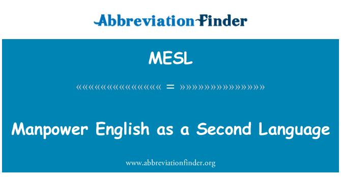 MESL: Recursos humanos inglês como segunda língua